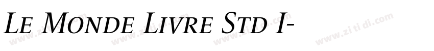 Le Monde Livre Std I字体转换